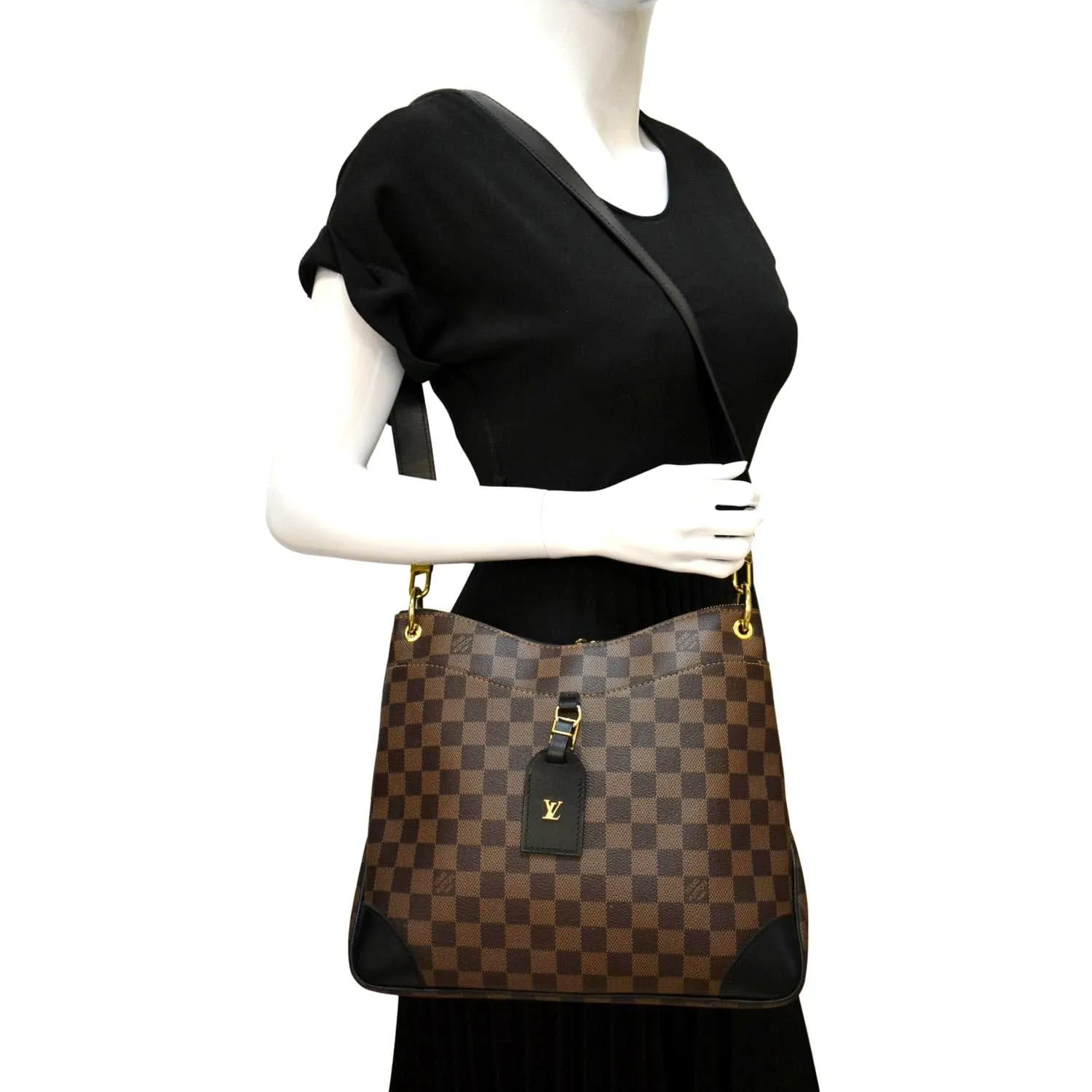 LOUIS VUITTON Odeon PM Monogram Canvas Crossbody Bag Brown