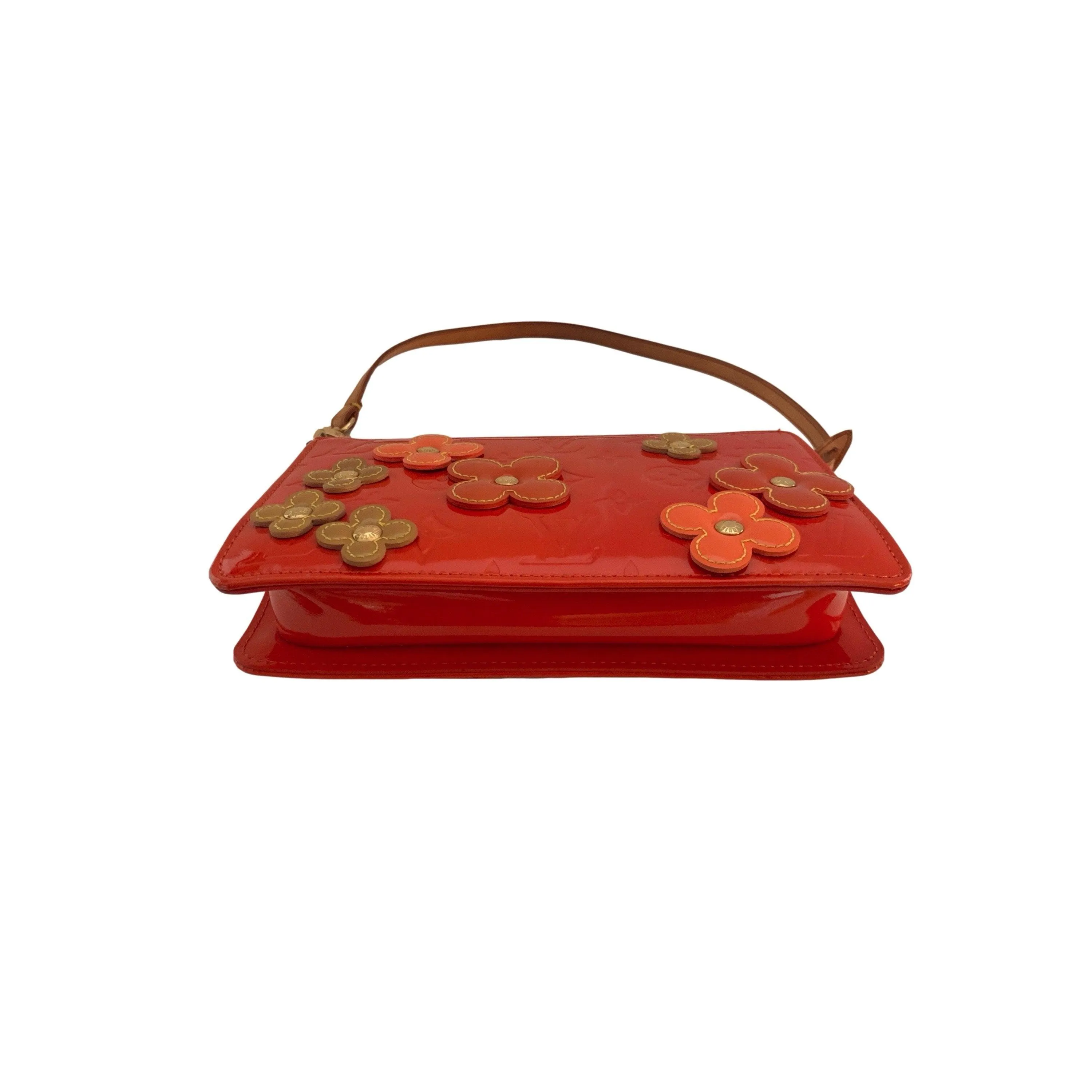 Louis Vuitton Orange Floral Shoulder Bag