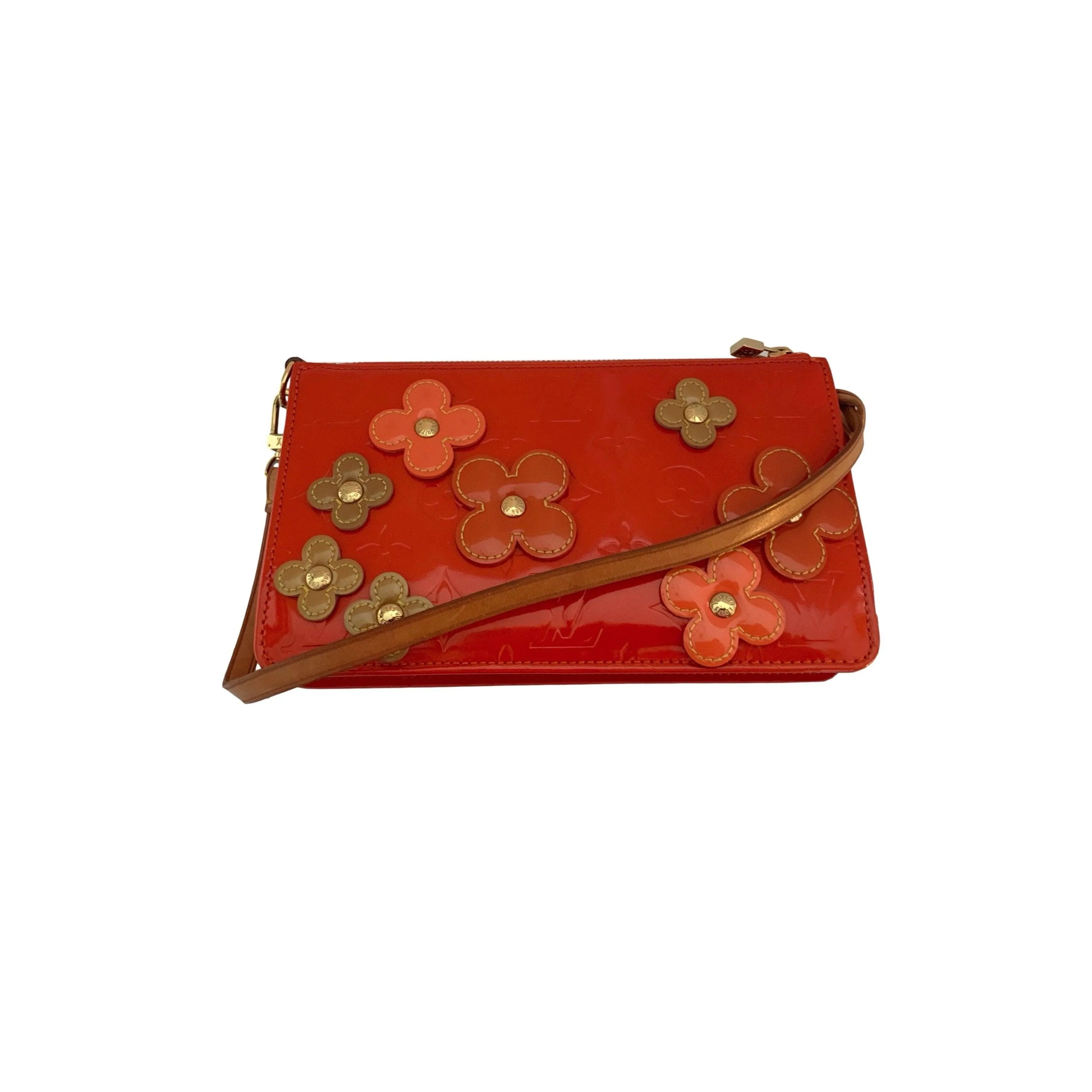 Louis Vuitton Orange Floral Shoulder Bag