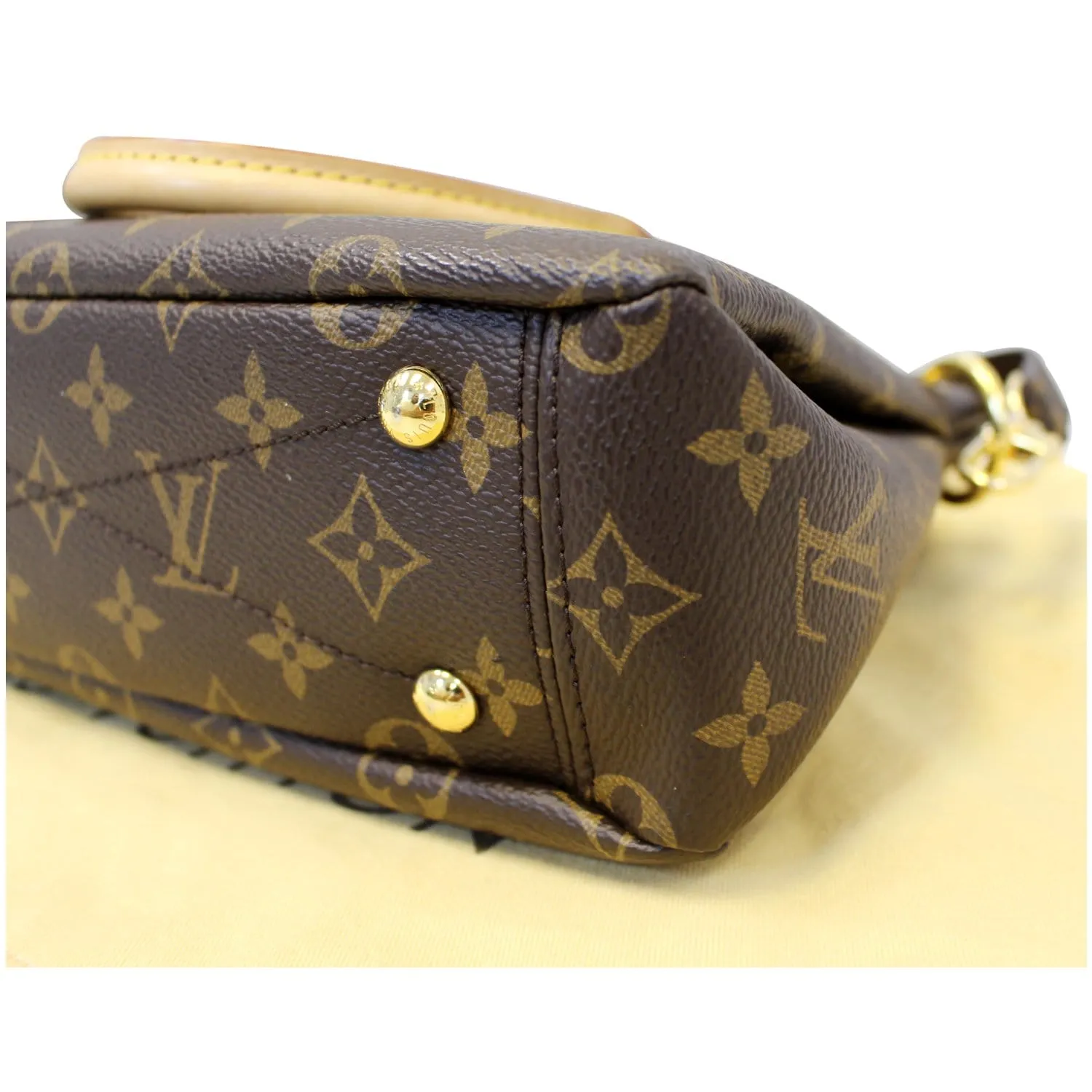 LOUIS VUITTON Pallas BB Monogram Canvas Shoulder Crossbody Bag Brown