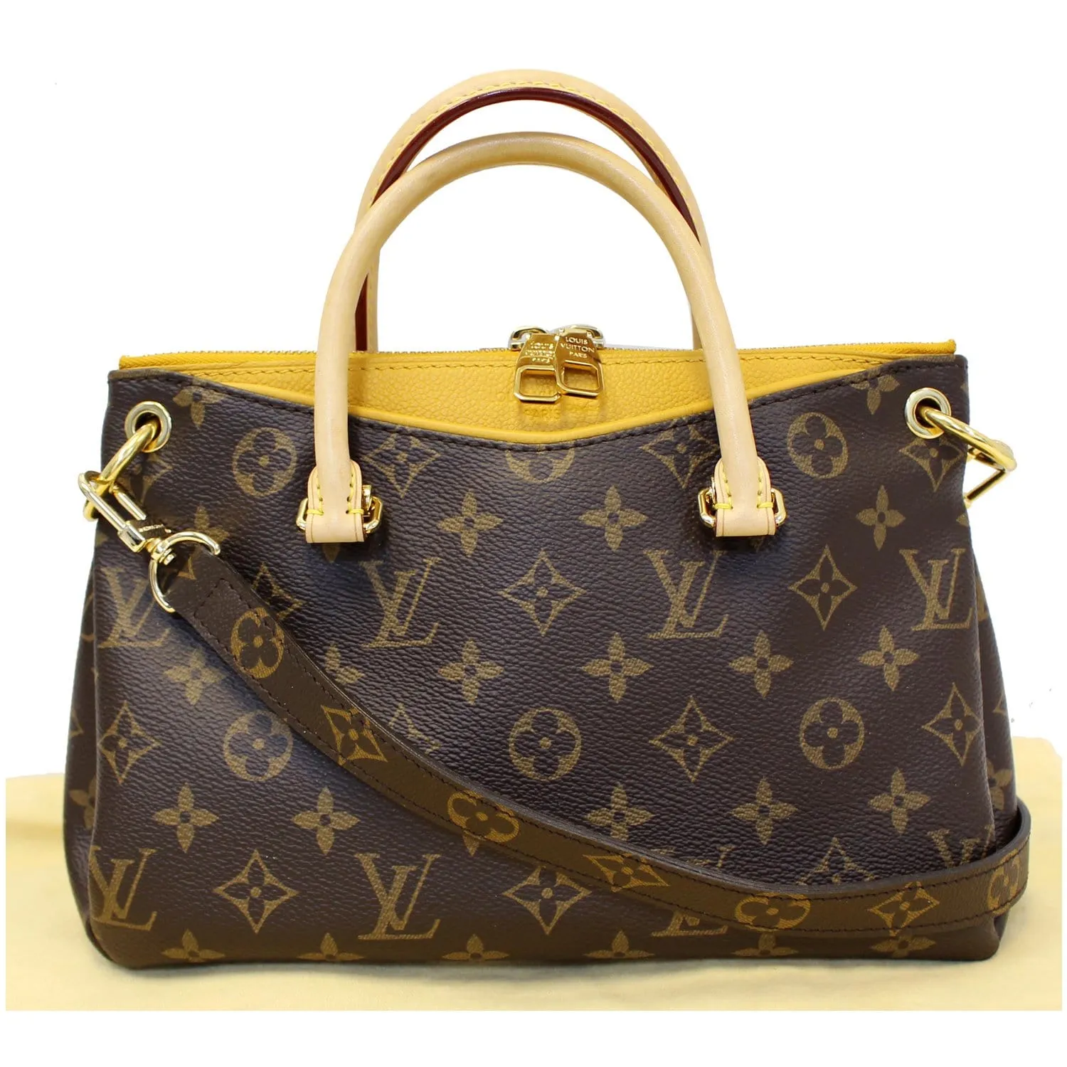 LOUIS VUITTON Pallas BB Monogram Canvas Shoulder Crossbody Bag Brown