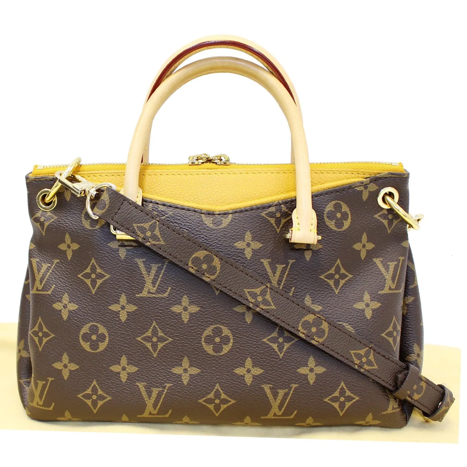 LOUIS VUITTON Pallas BB Monogram Canvas Shoulder Crossbody Bag Brown