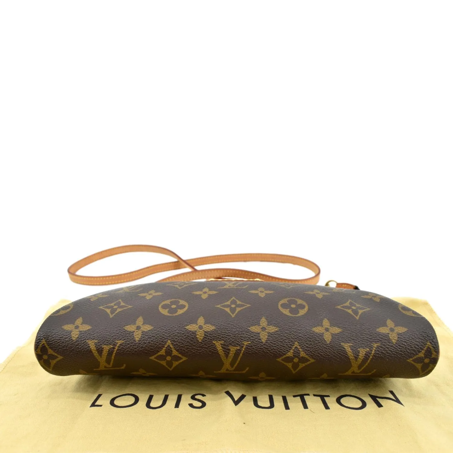 LOUIS VUITTON Pochette Eva Monogram Canvas Crossbody Bag Brown
