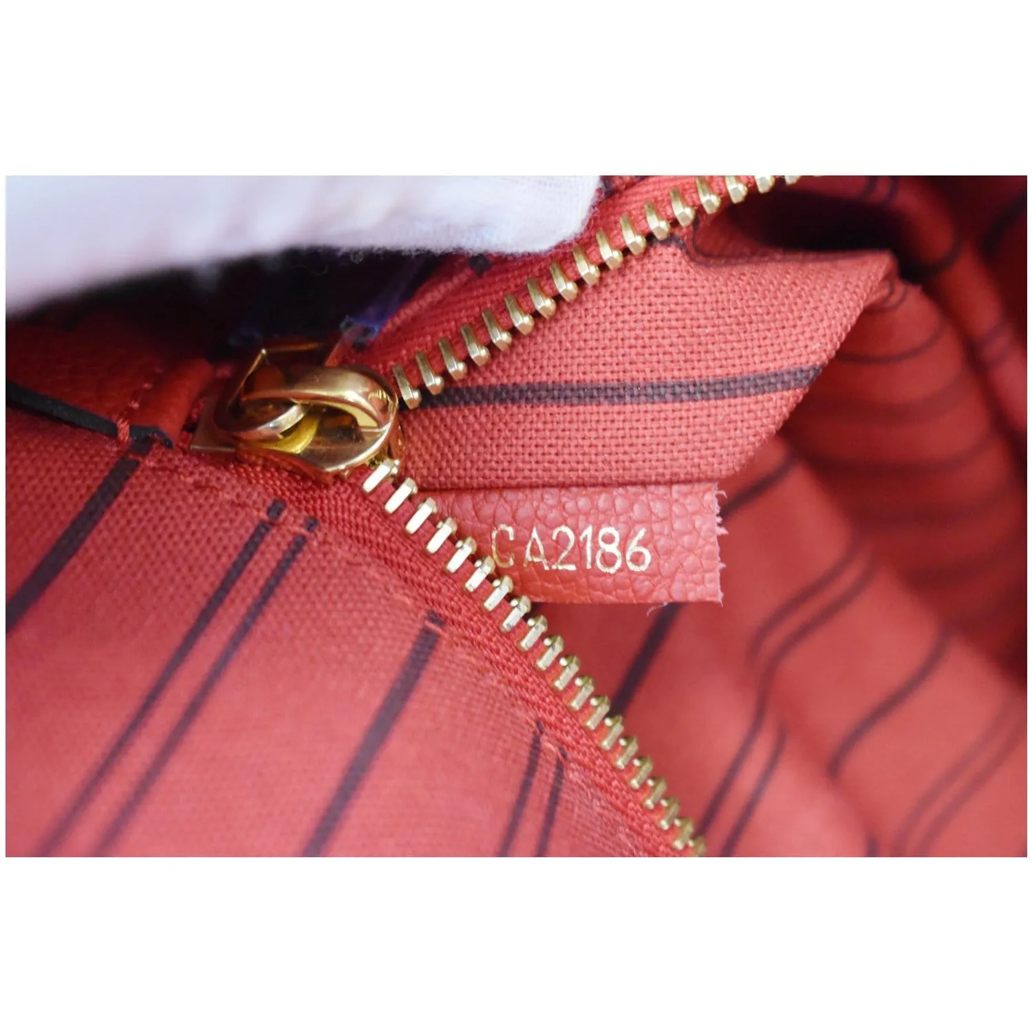 LOUIS VUITTON Pont Neuf Monogram Empreinte Leather Shoulder Bag Red