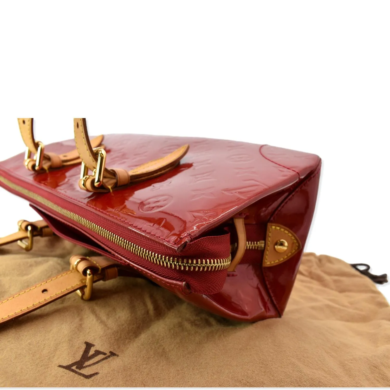 LOUIS VUITTON Rosewood Monogram Vernis Shoulder Bag Pomme D Amour