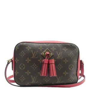 LOUIS VUITTON Saintonge Monogram Canvas Crossbody Bag Freesia