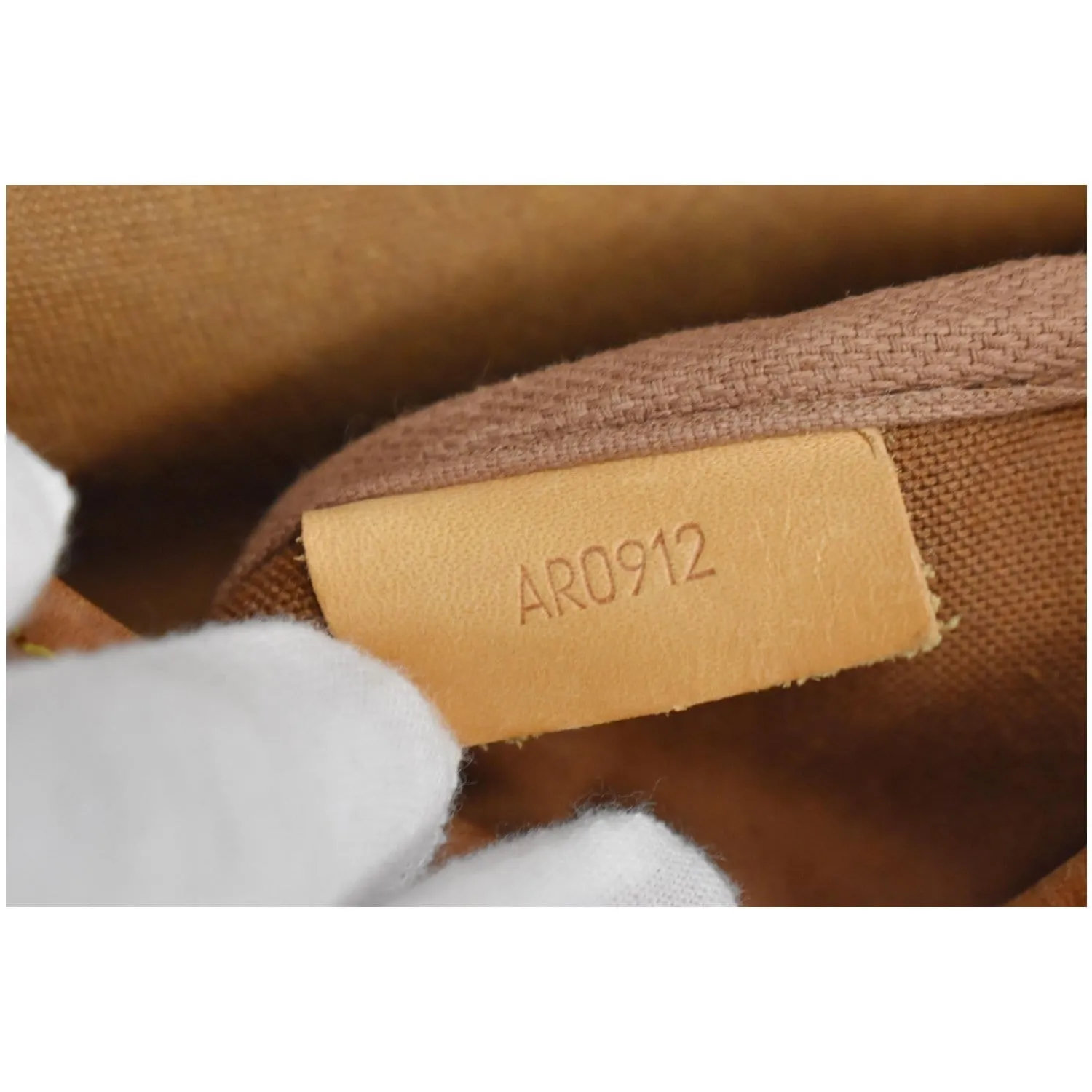 LOUIS VUITTON Saumur 35 Monogram Canvas Shoulder Bag Brown