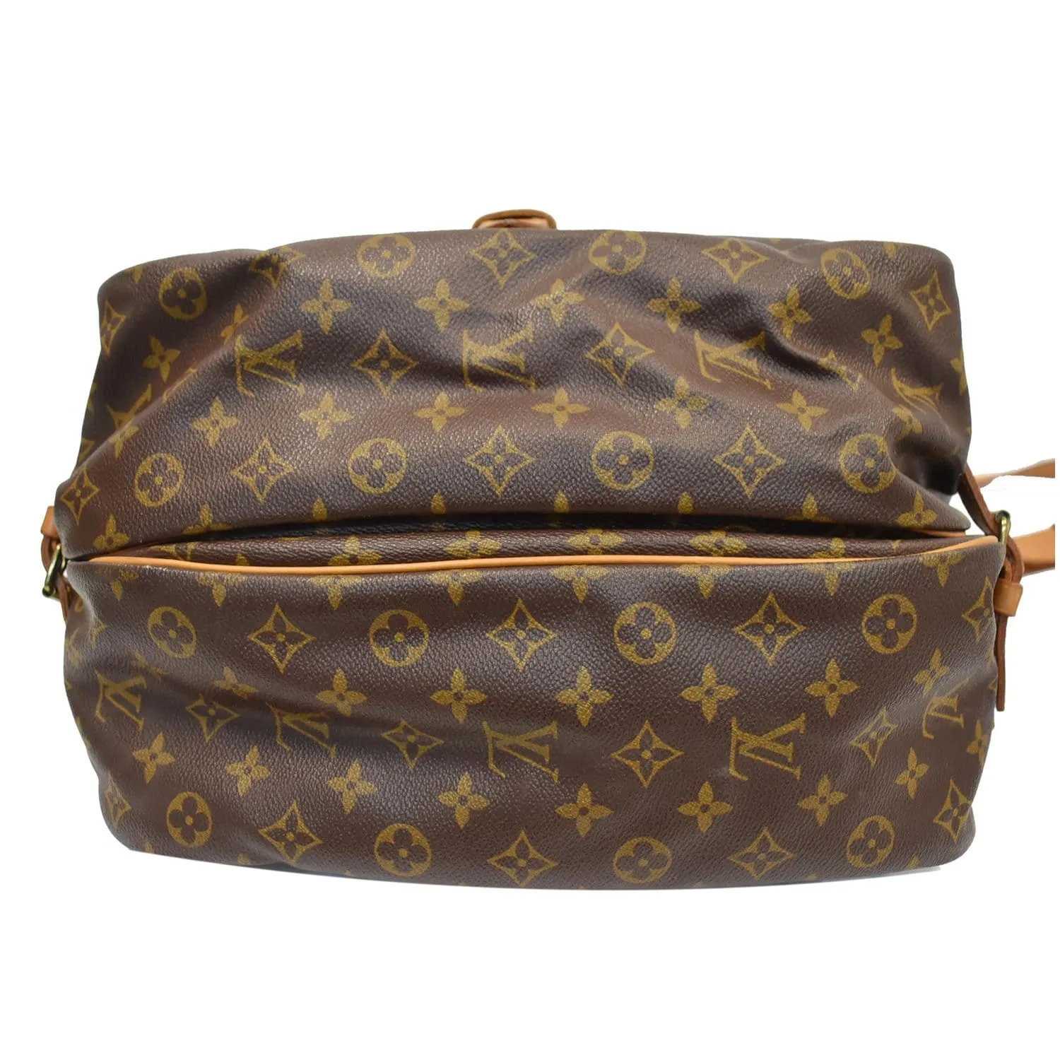 LOUIS VUITTON Saumur 35 Monogram Canvas Shoulder Bag Brown