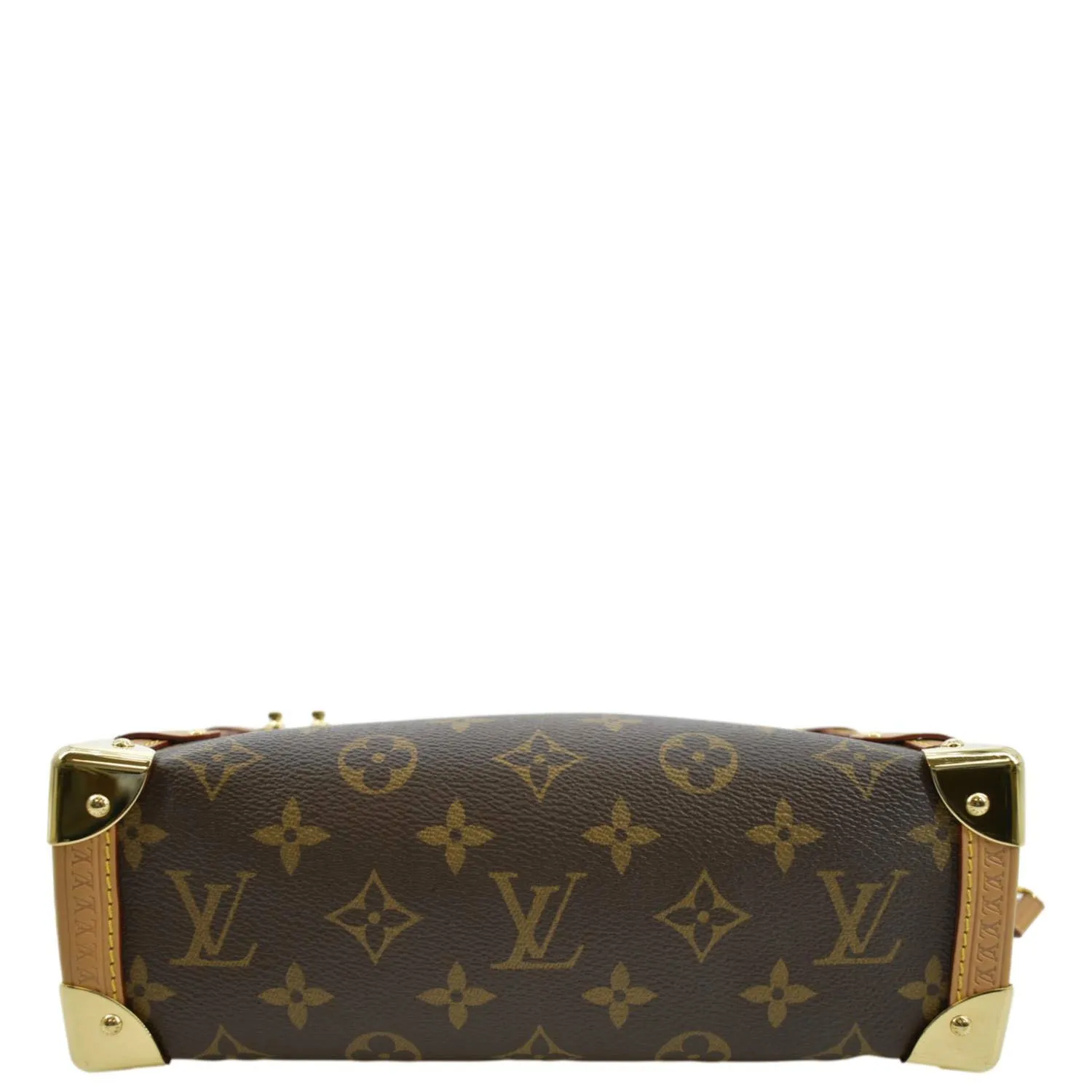 LOUIS VUITTON Side Trunk Monogram Canvas Crossbody Bag Brown