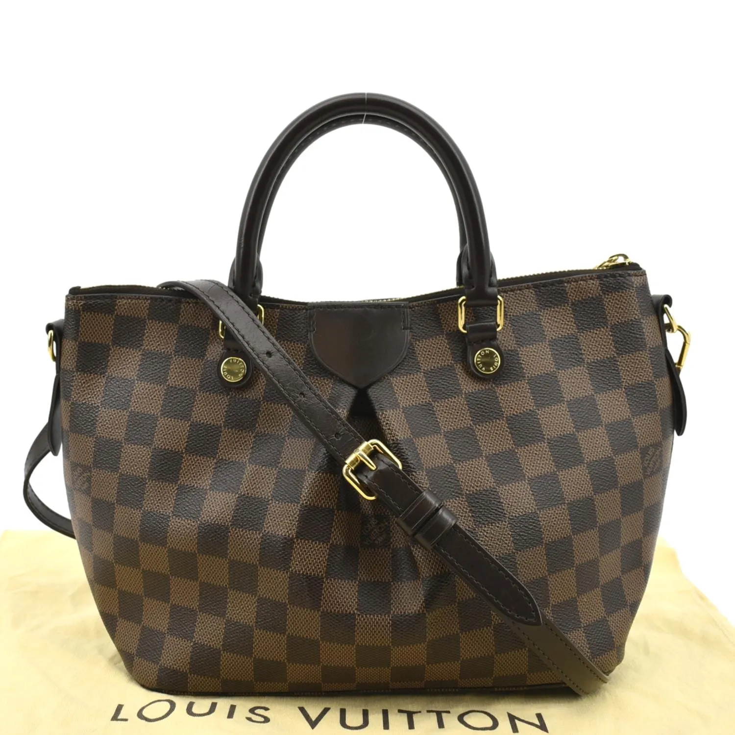 LOUIS VUITTON Siena PM Damier Ebene Shoulder Bag Brown