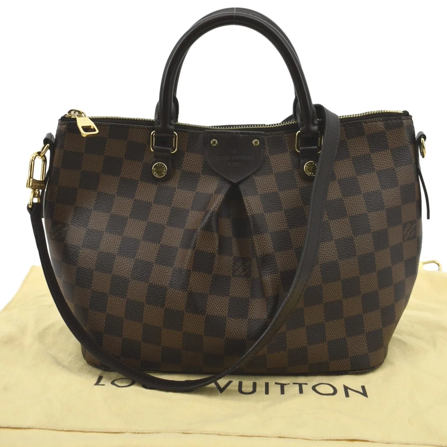 LOUIS VUITTON Siena PM Damier Ebene Shoulder Bag Brown