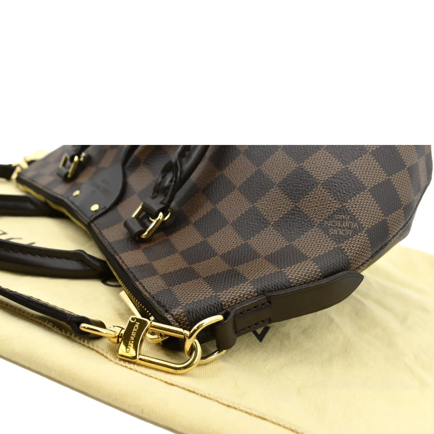 LOUIS VUITTON Siena PM Damier Ebene Shoulder Bag Brown