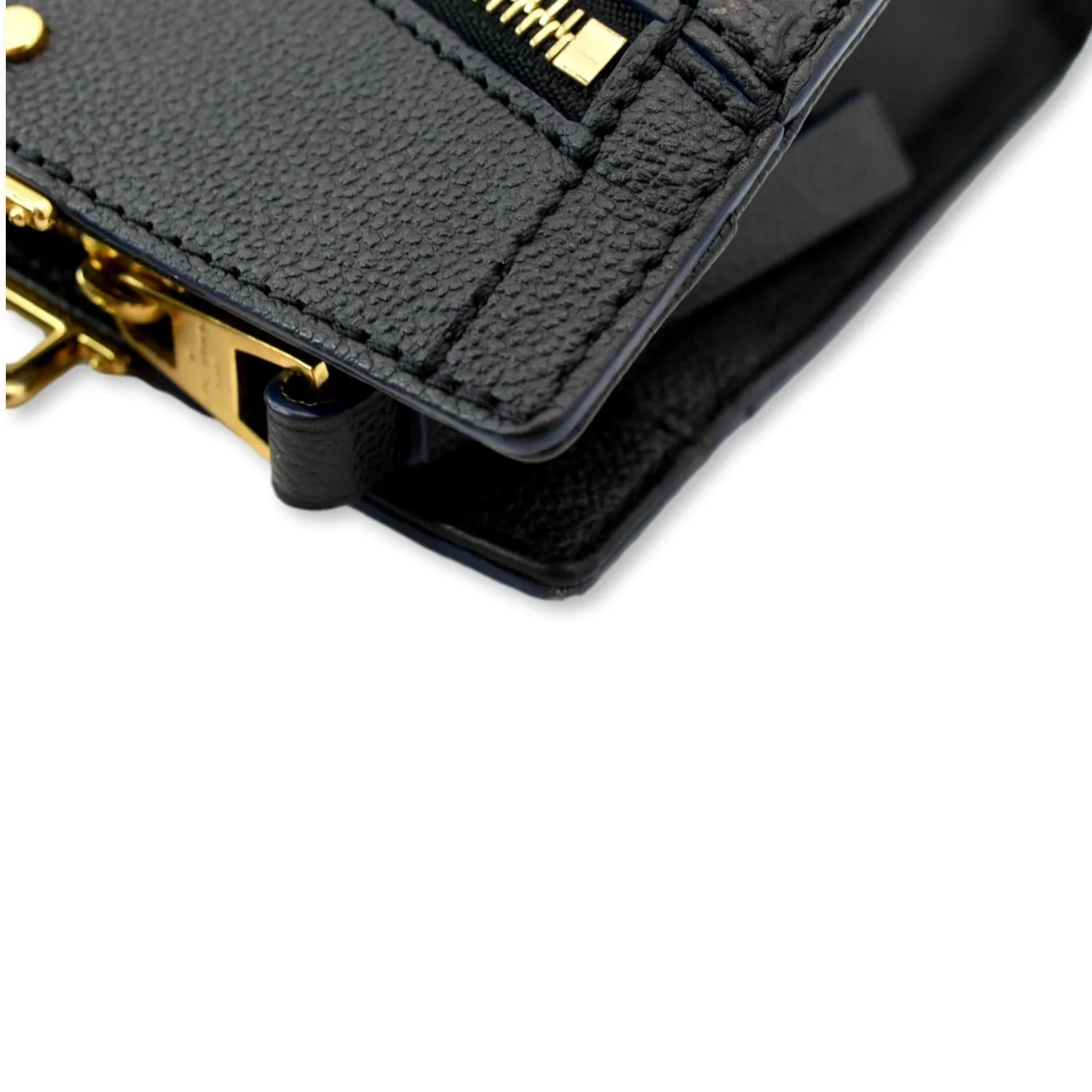 LOUIS VUITTON Sully PM Monogram Empreinte Leather Shoulder Bag Black