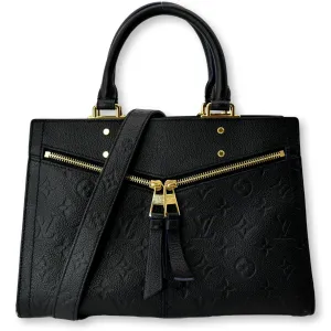 LOUIS VUITTON Sully PM Monogram Empreinte Leather Shoulder Bag Black