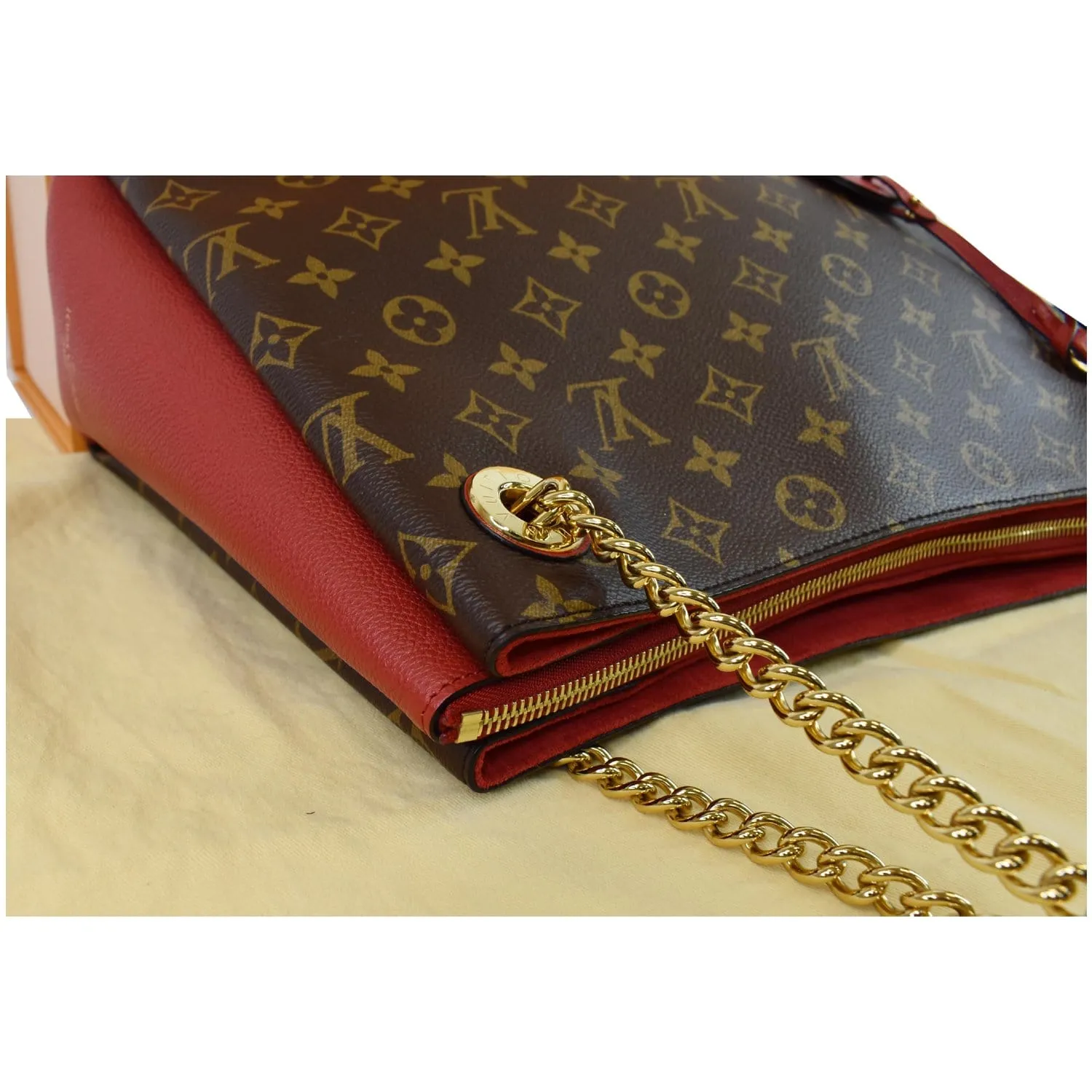 LOUIS VUITTON Surene MM Monogram Canvas Shoulder Bag Cerise