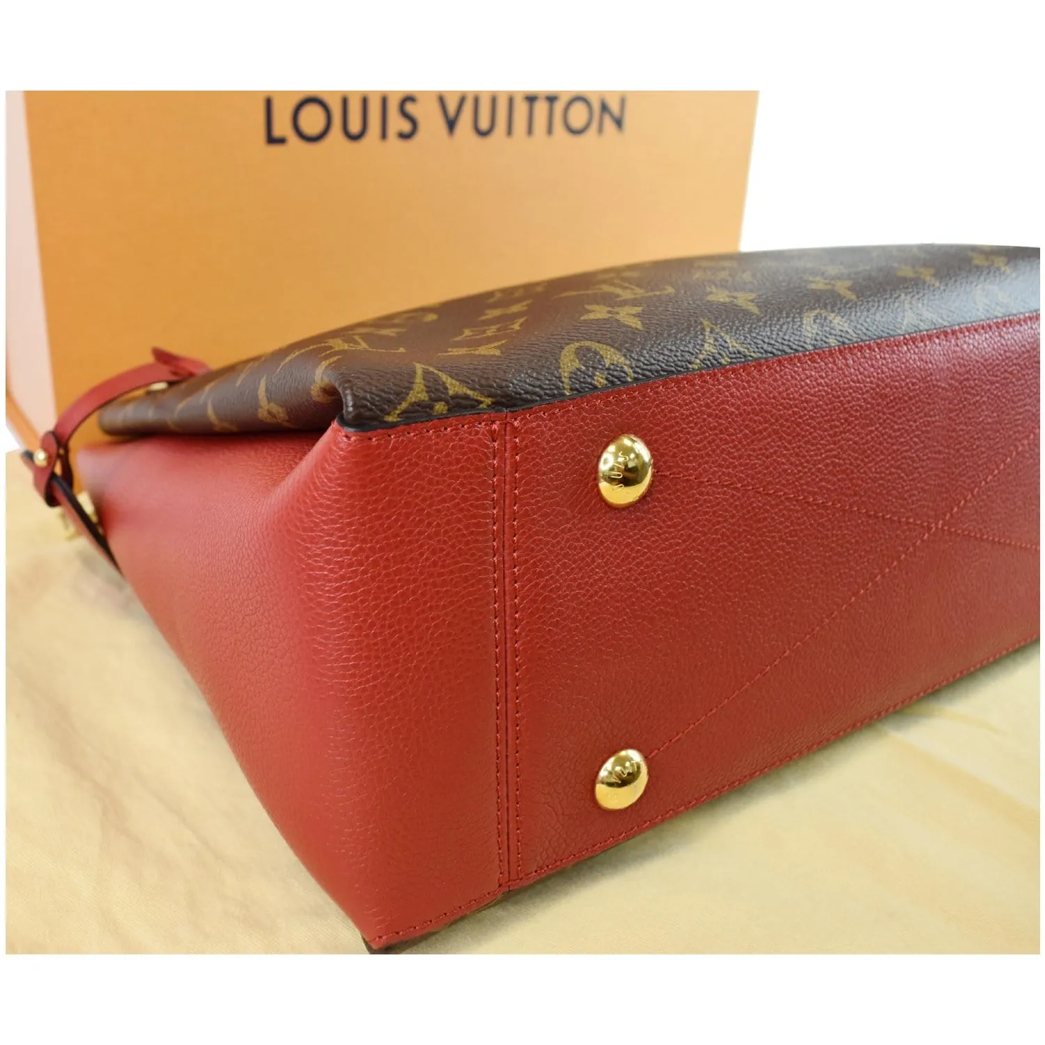 LOUIS VUITTON Surene MM Monogram Canvas Shoulder Bag Cerise