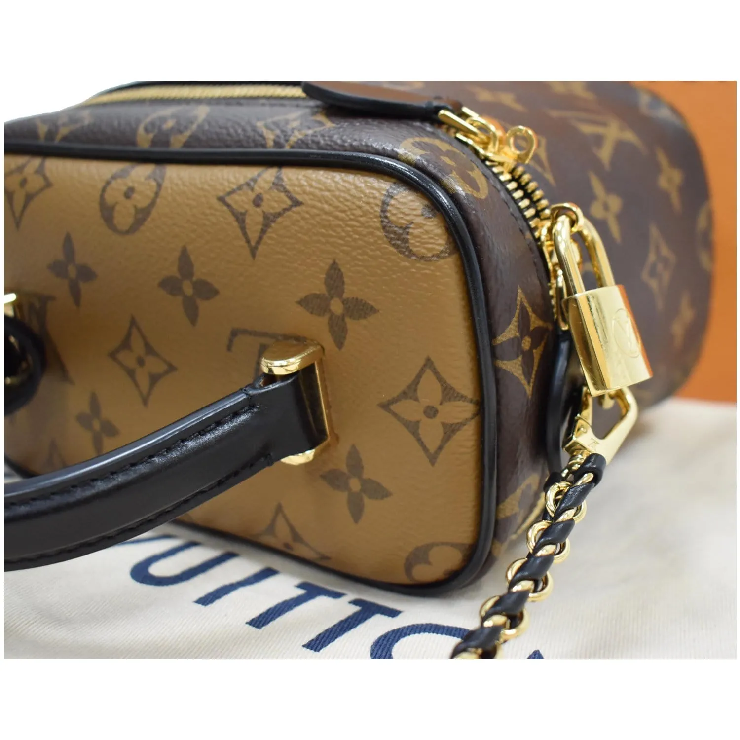 LOUIS VUITTON Vanity PM Monogram Reverse Canvas Crossbody Bag Brown