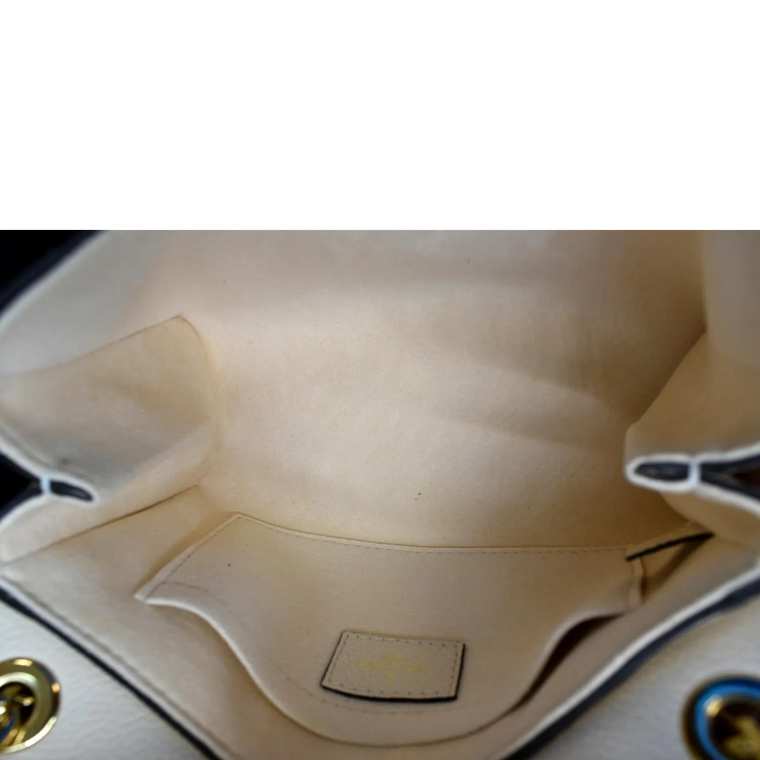 LOUIS VUITTON Vavin BB Monogram Empreinte Leather Crossbody Bag Cream