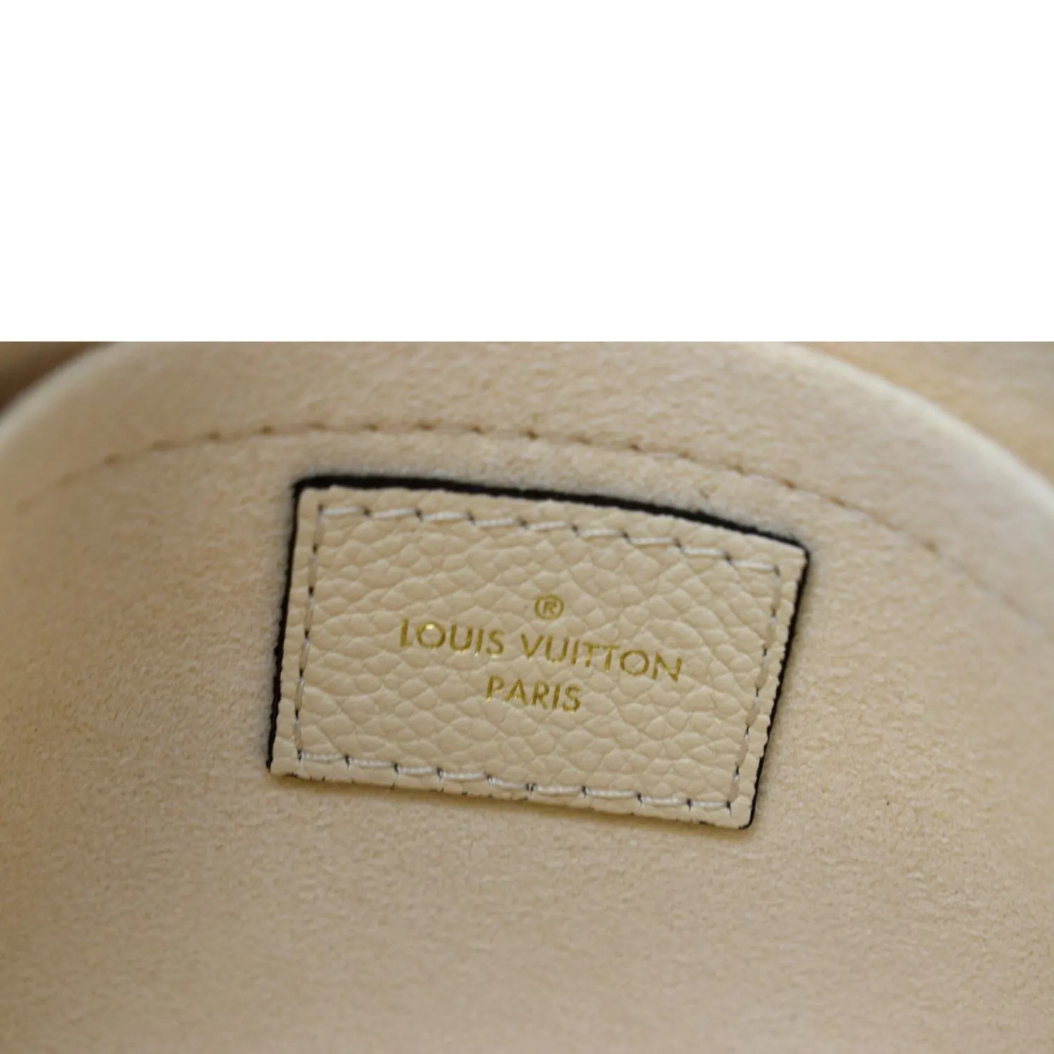 LOUIS VUITTON Vavin BB Monogram Empreinte Leather Crossbody Bag Cream