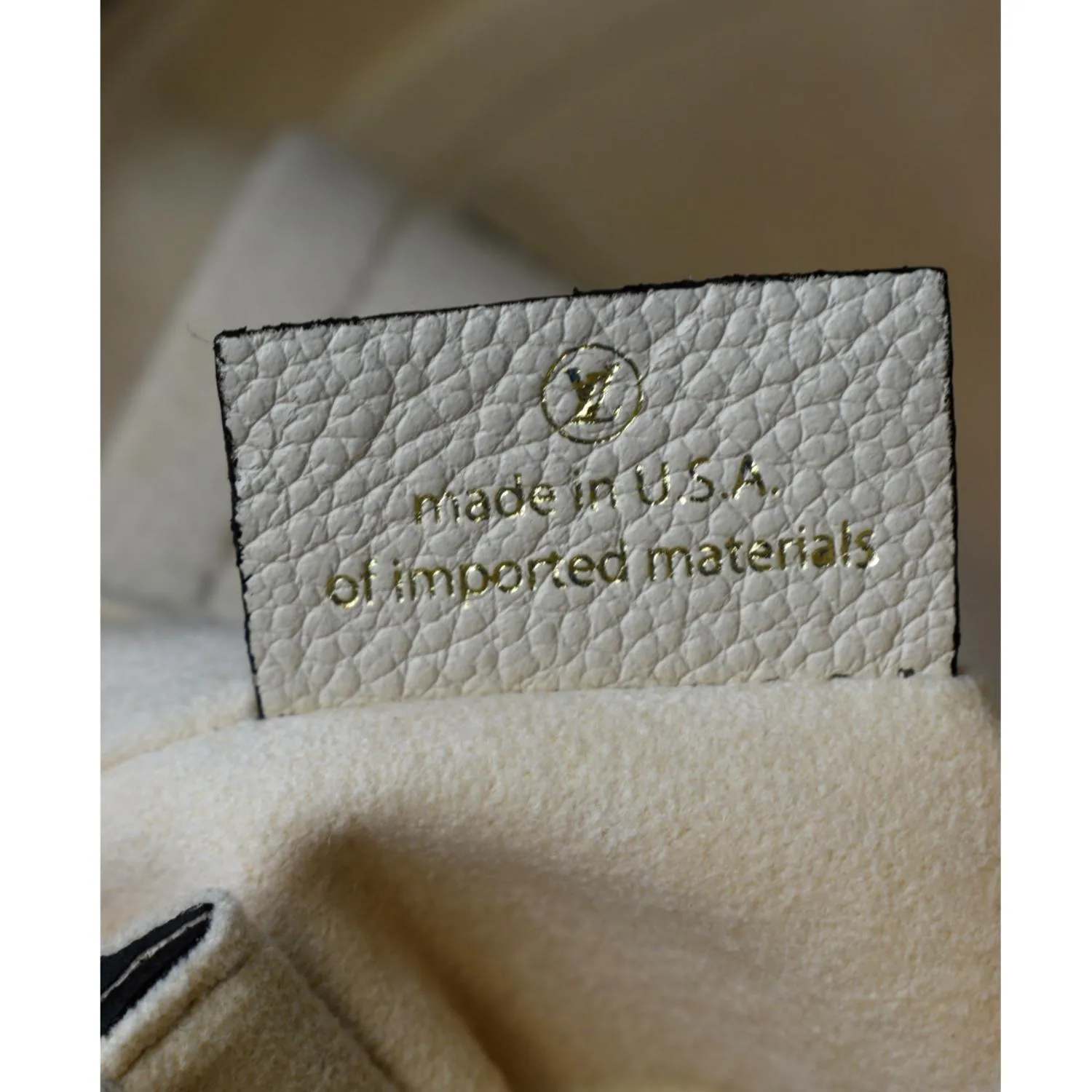 LOUIS VUITTON Vavin BB Monogram Empreinte Leather Crossbody Bag Cream