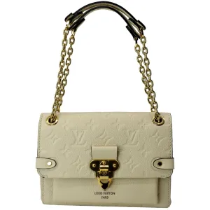 LOUIS VUITTON Vavin BB Monogram Empreinte Leather Crossbody Bag Cream