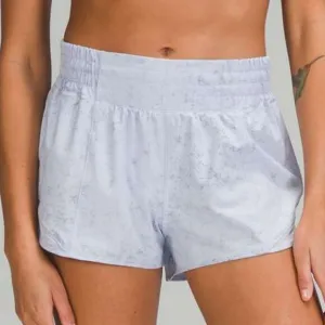 Lululemon Hotty Hot High-Rise Lined Short 2.5&quot; - 10 Gravel Dust Pastel Blue