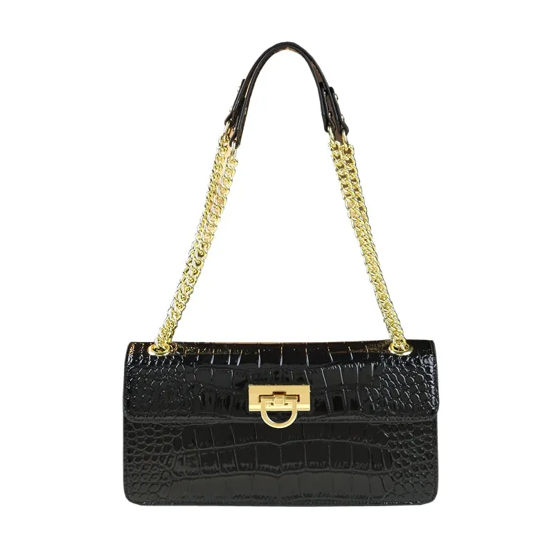 Luxury Fashion Leather Women Bag Crocodile Pattern 2023