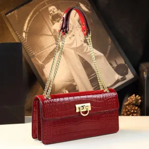 Luxury Fashion Leather Women Bag Crocodile Pattern 2023