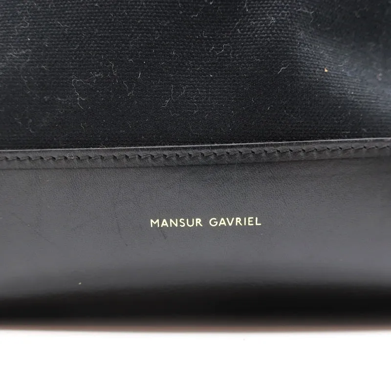 Mansur Gavriel Large Bucket Bag Black Canvas & Leather Crossbody
