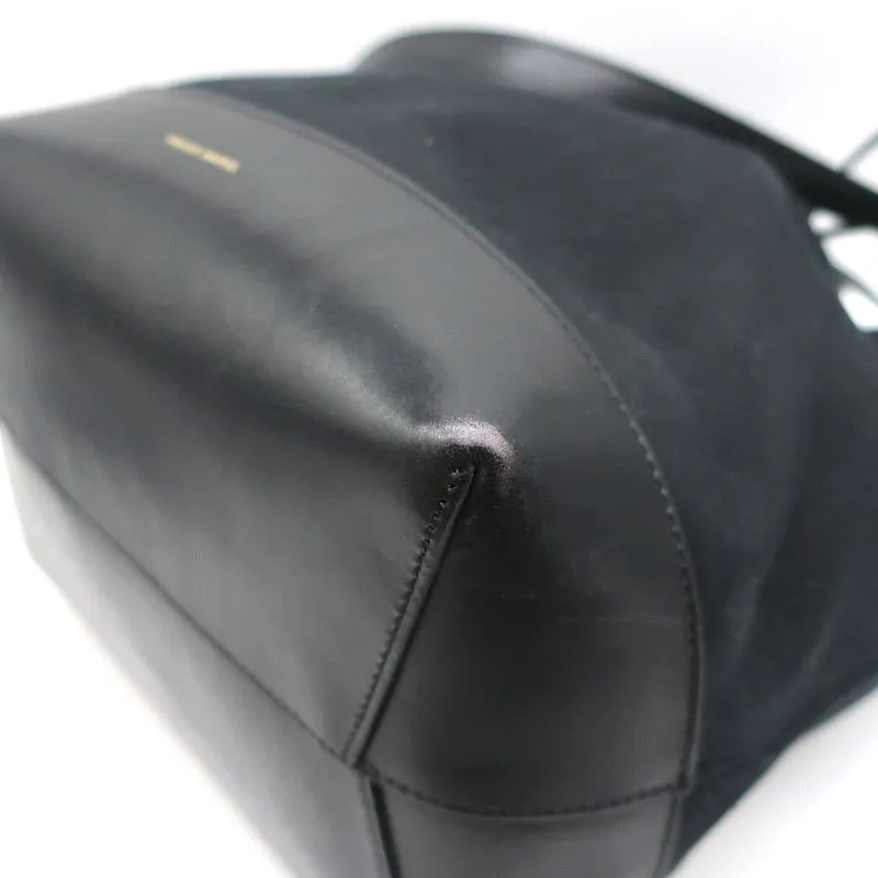 Mansur Gavriel Large Bucket Bag Black Canvas & Leather Crossbody