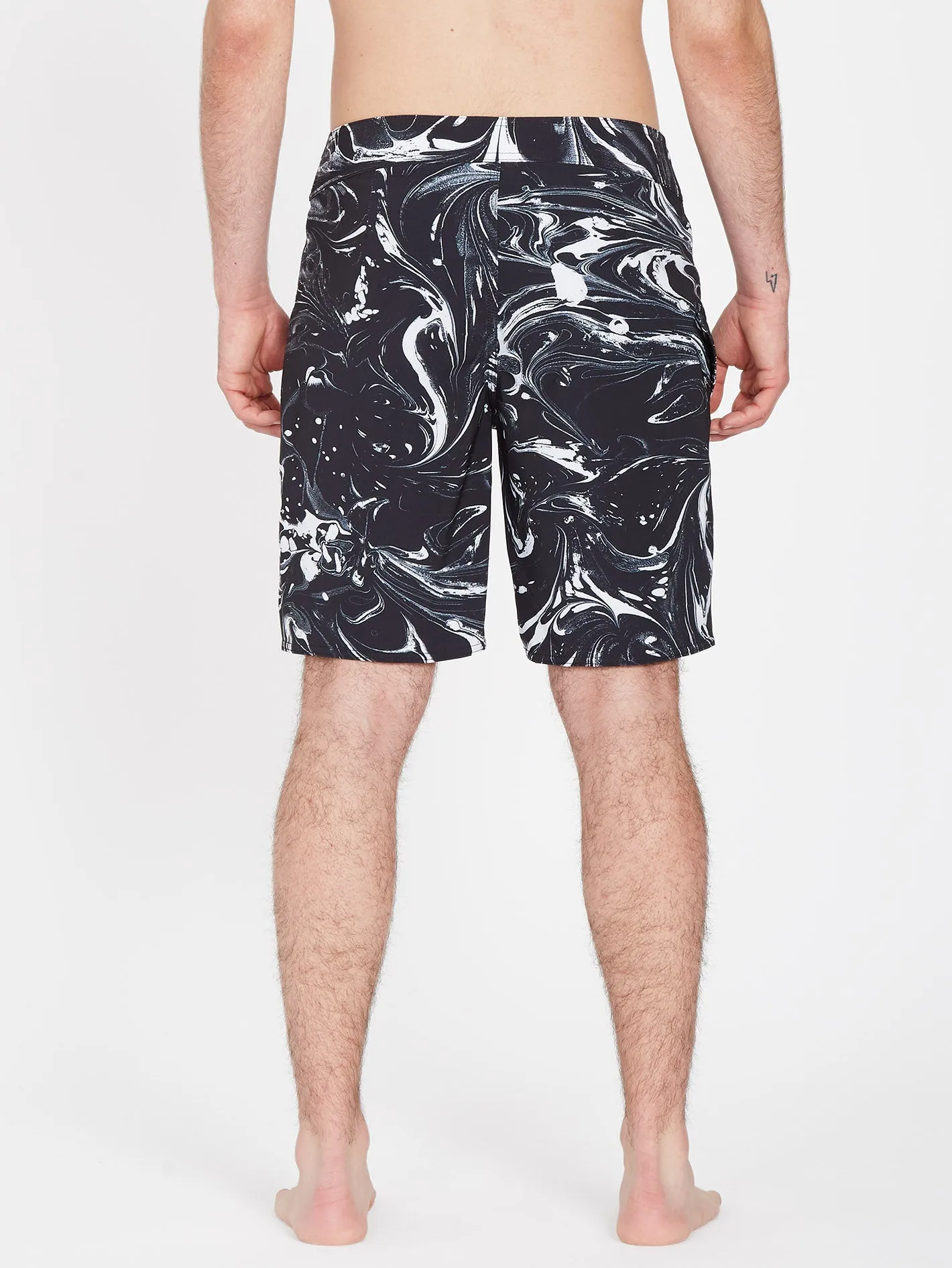 Marble Mod 19" Boardshort - BLACK