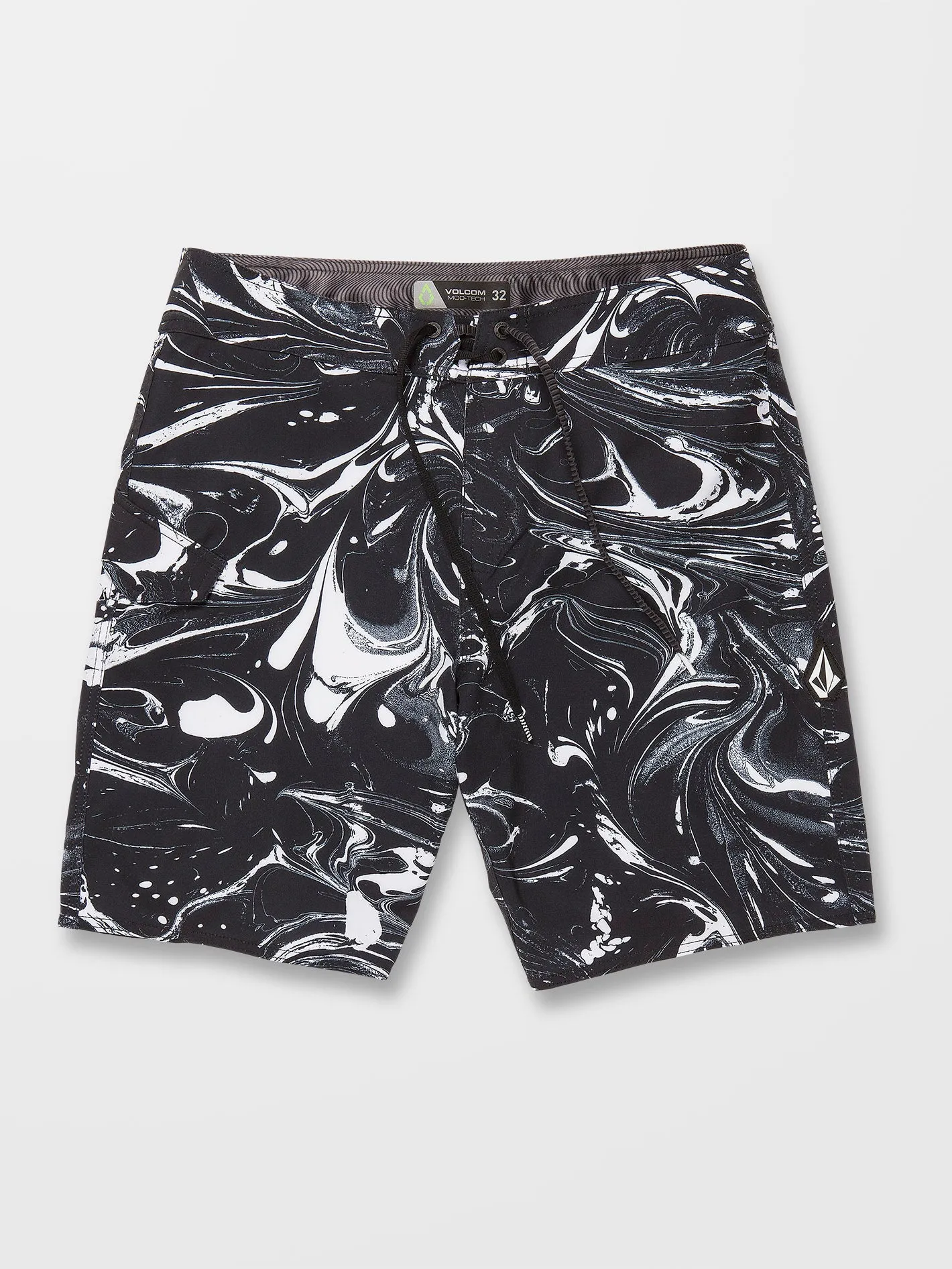 Marble Mod 19" Boardshort - BLACK