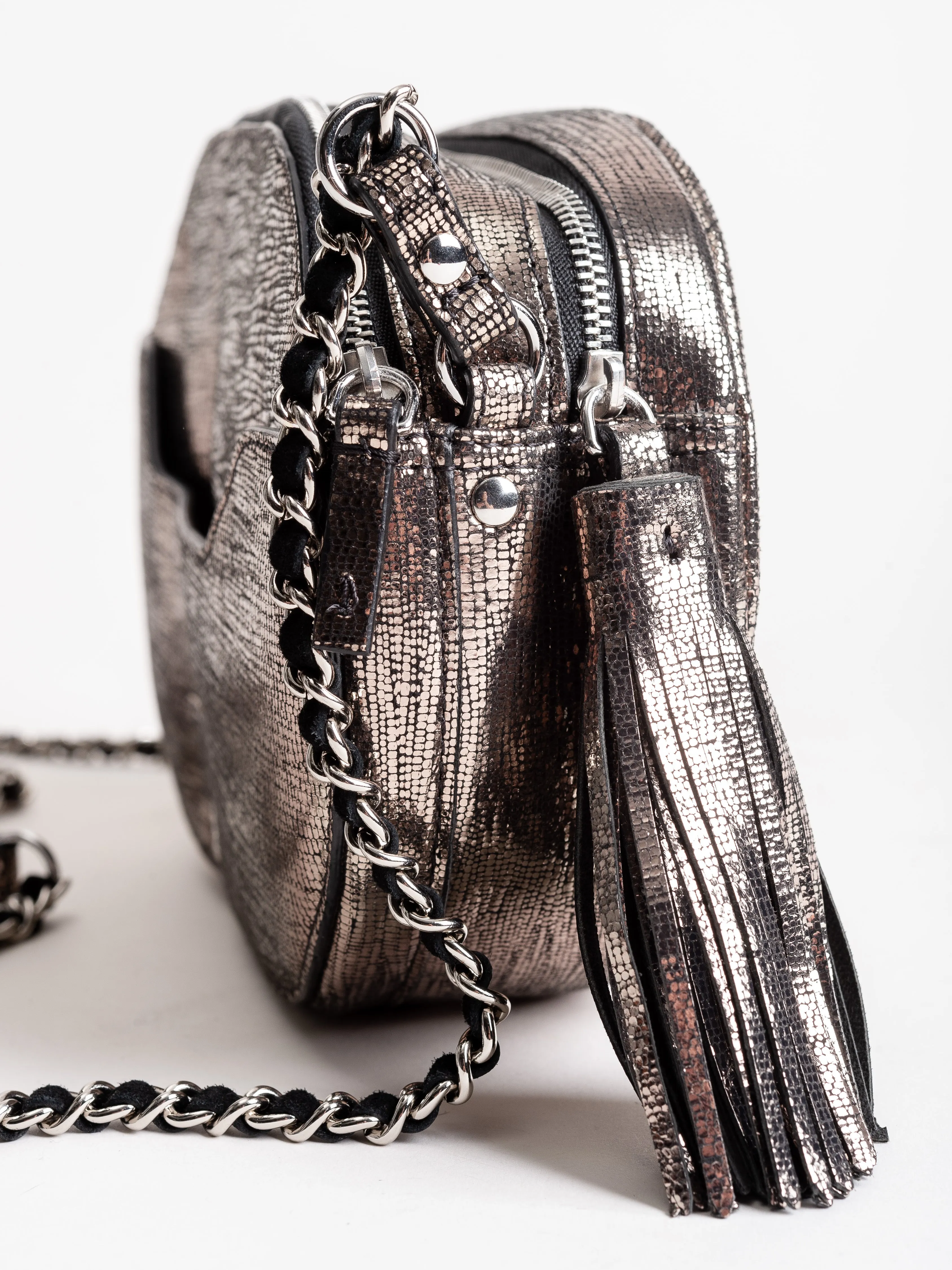 marc goatskin bag - lame champagne