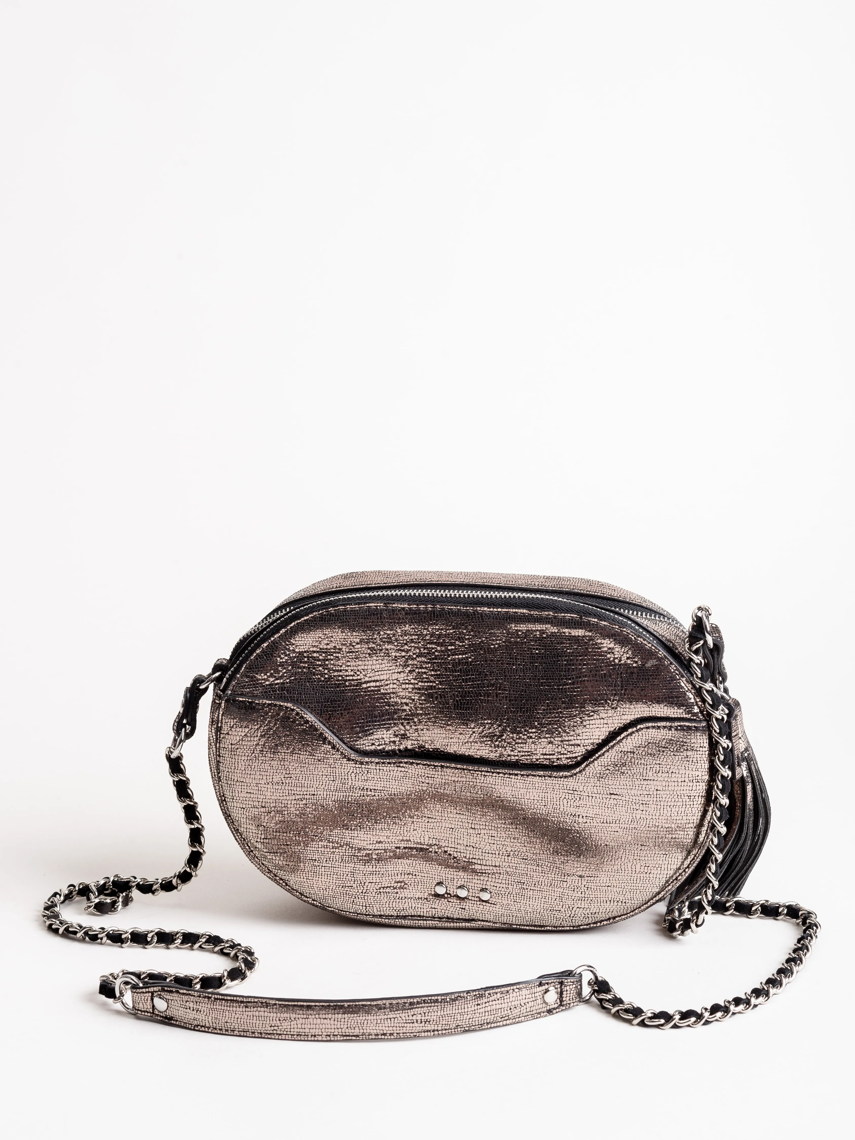 marc goatskin bag - lame champagne