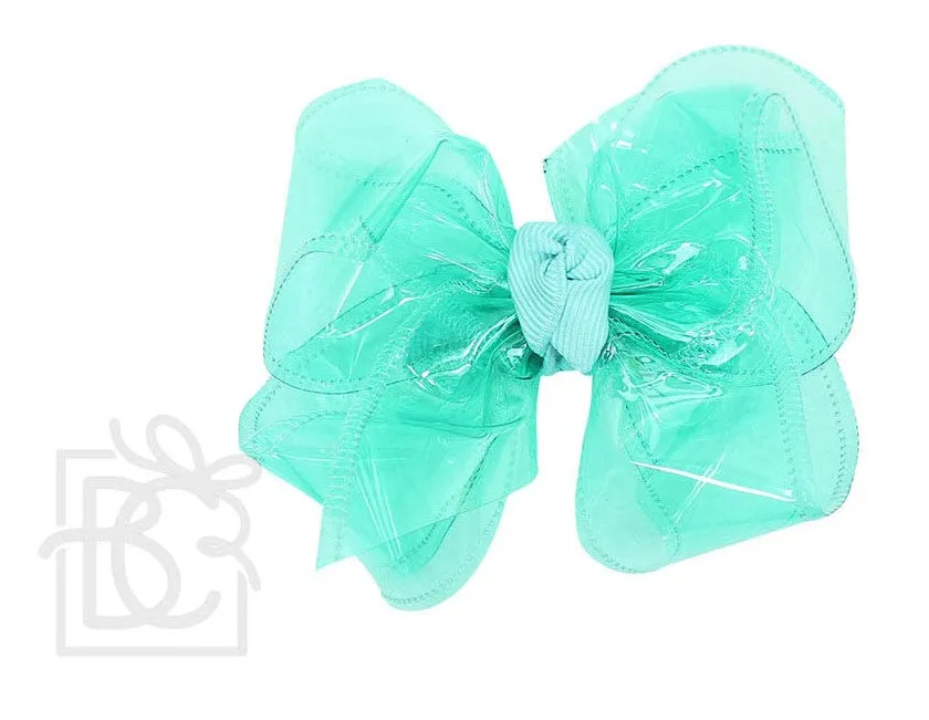 Medium Waterproof Double Knot Hair Bow on Clippie