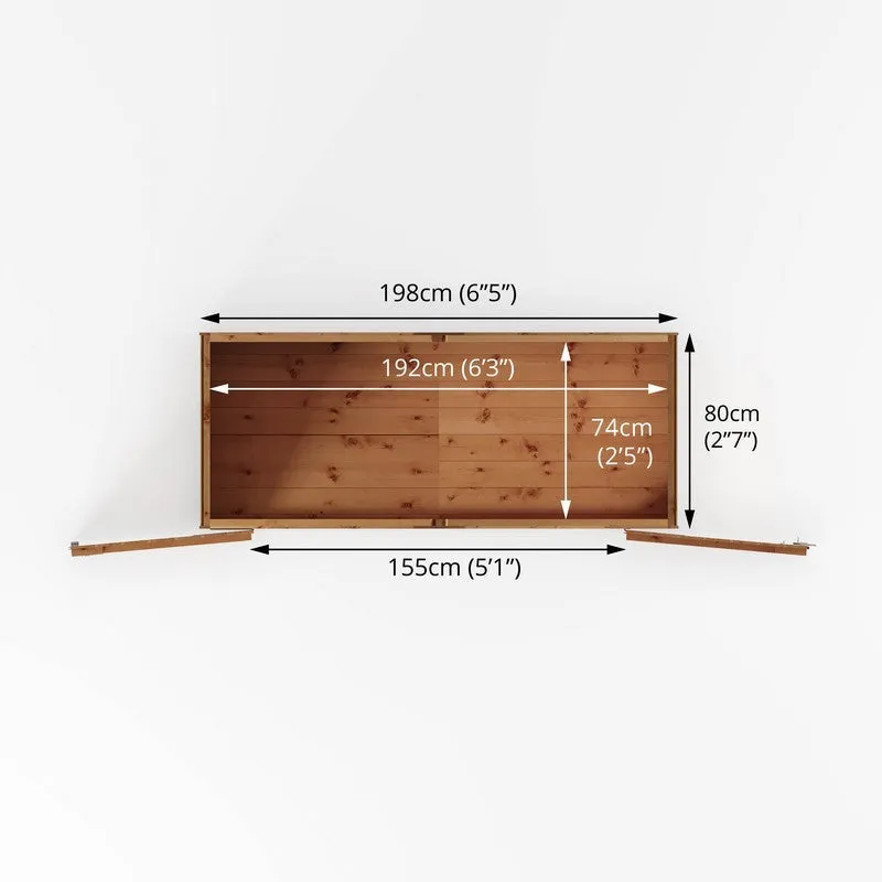 Mercia 6' 5" x 2' 7" Pent Bike Store - Premium Dip Treated Shiplap