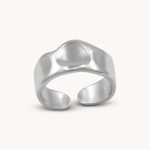 Michaela Hammered Band Ring, Silver