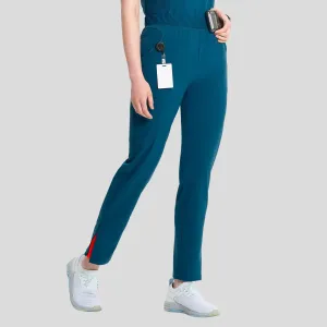 Mid Rise Pull-on Tapered Leg Cargo Pant | Caribbean