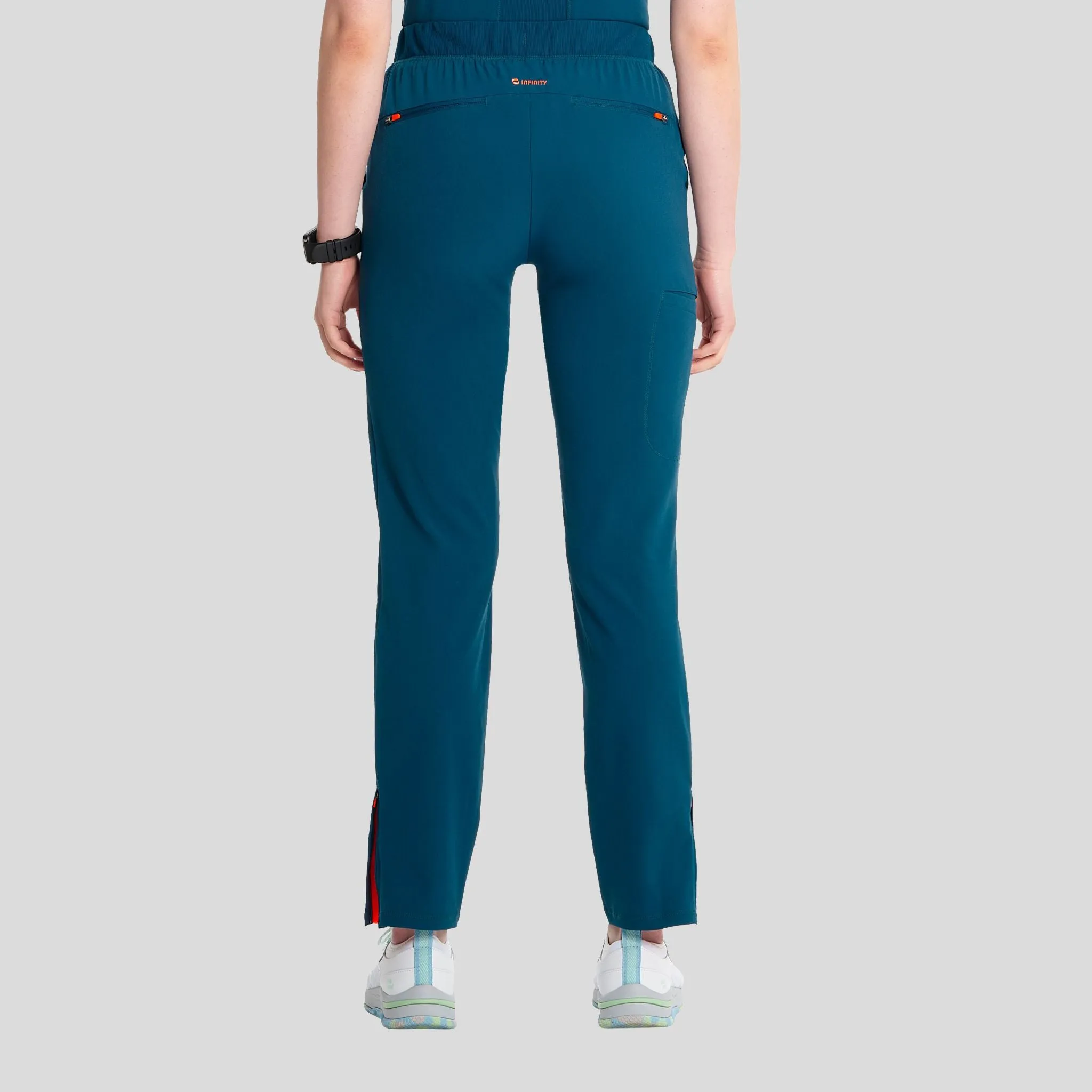 Mid Rise Pull-on Tapered Leg Cargo Pant | Caribbean