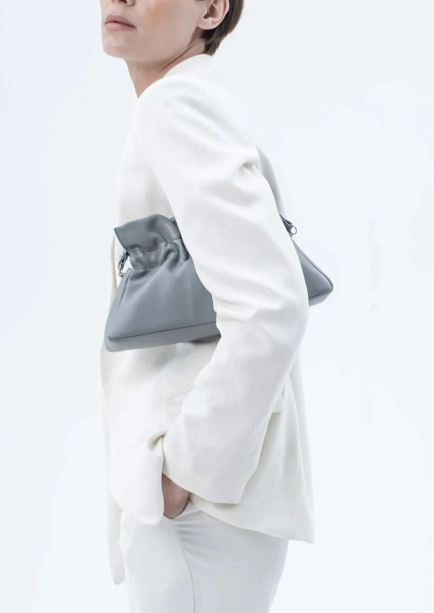 Mila Leather Bag, Haze Blue by Bob Oré