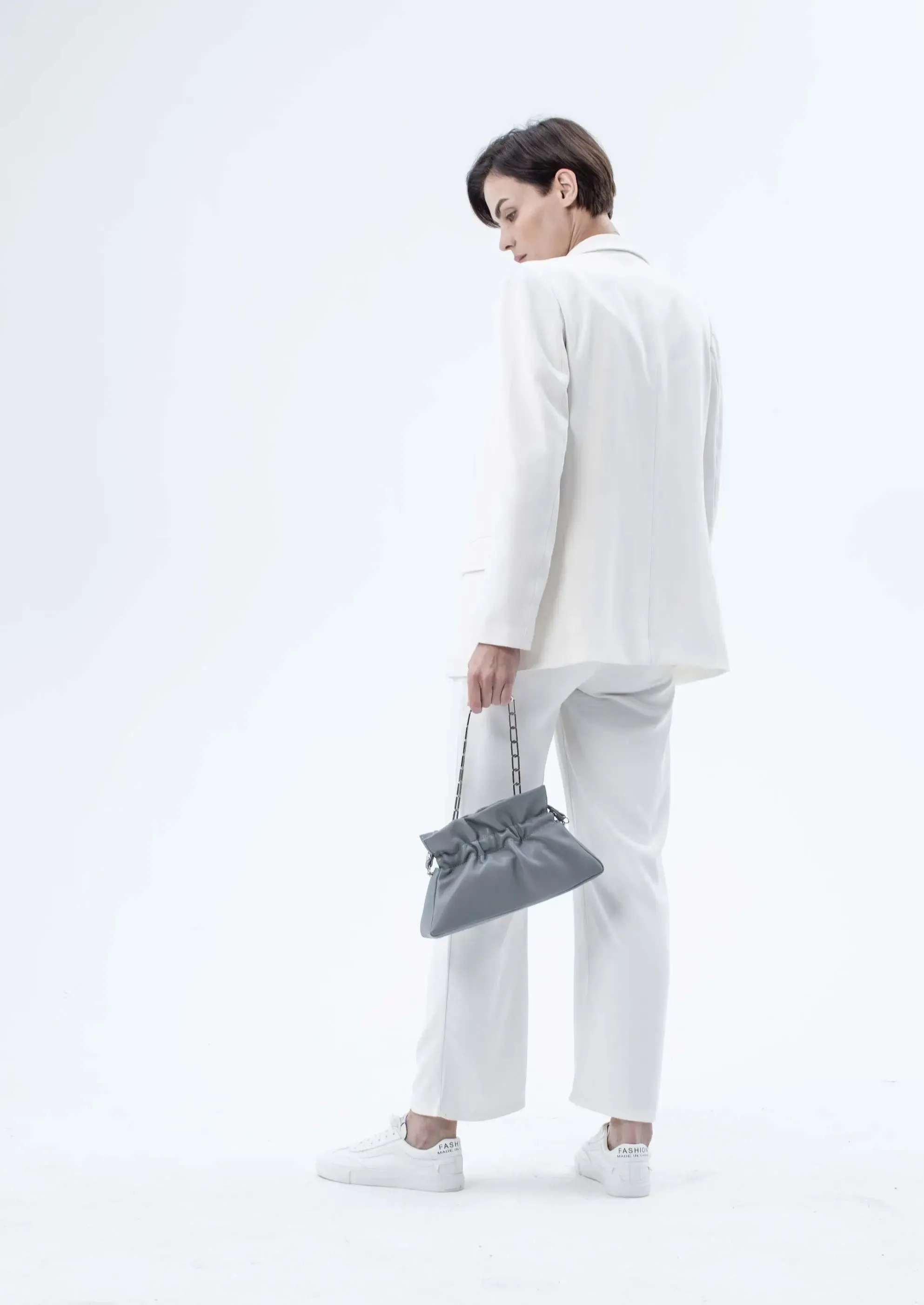 Mila Leather Bag, Haze Blue by Bob Oré