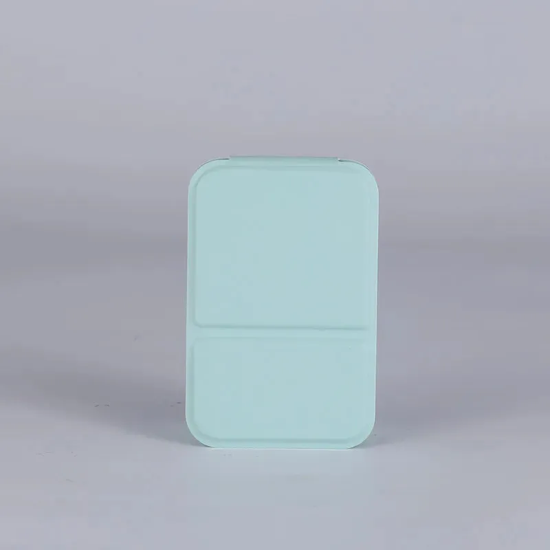 Mini Folding PU Leather Pocket Mirror – Portable Compact Makeup Mirror for Women & Men