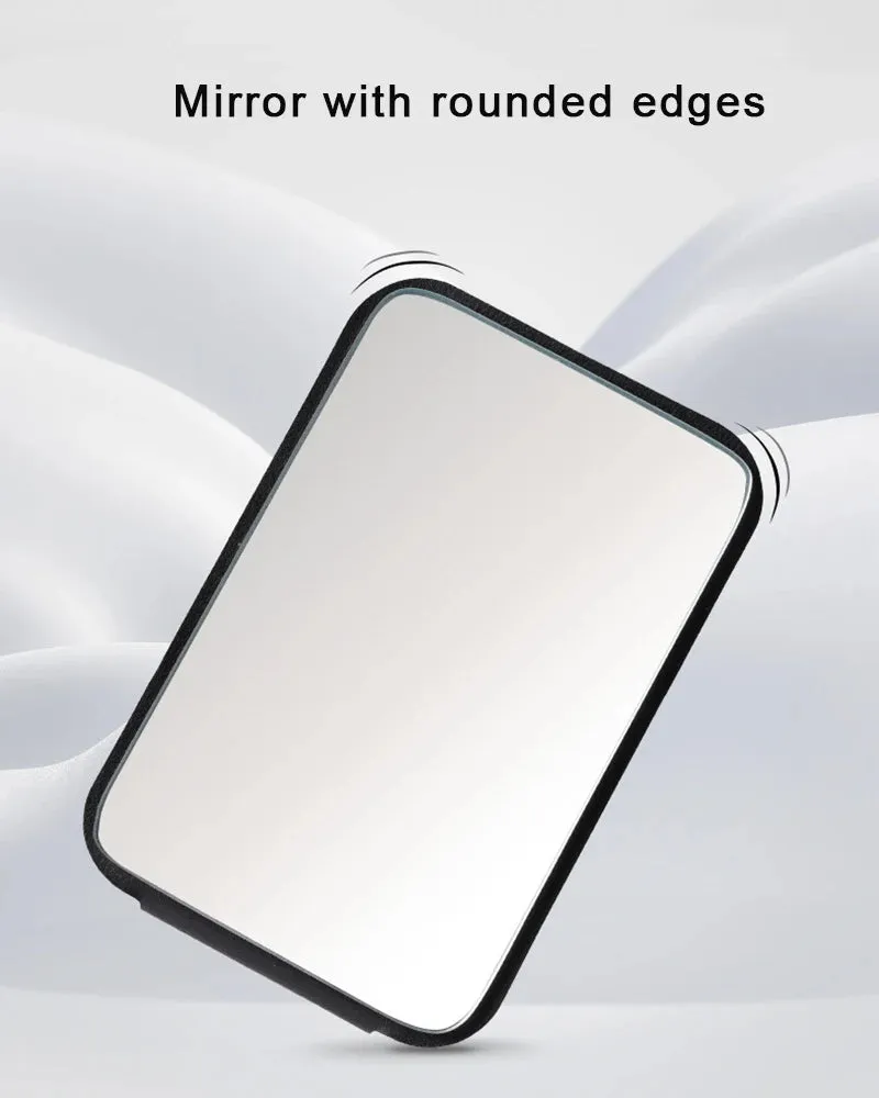 Mini Folding PU Leather Pocket Mirror – Portable Compact Makeup Mirror for Women & Men