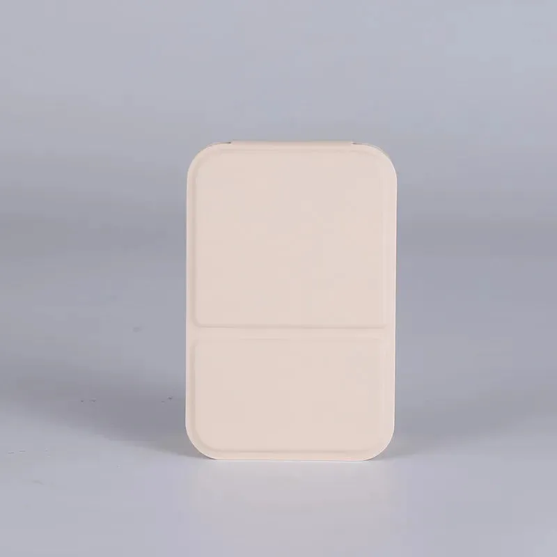 Mini Folding PU Leather Pocket Mirror – Portable Compact Makeup Mirror for Women & Men