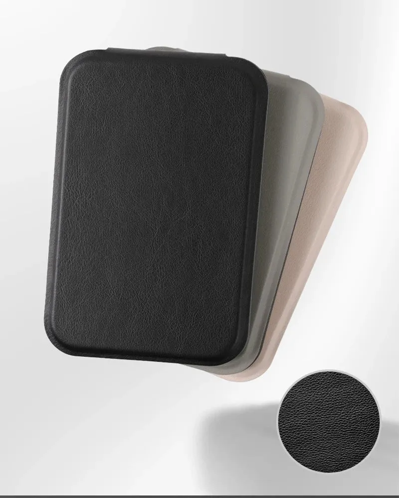 Mini Folding PU Leather Pocket Mirror – Portable Compact Makeup Mirror for Women & Men