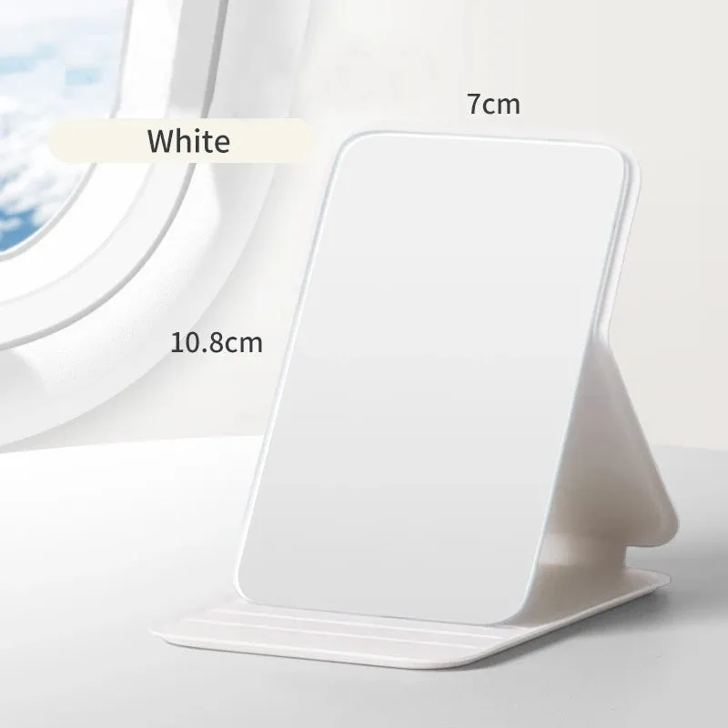 Mini Folding PU Leather Pocket Mirror – Portable Compact Makeup Mirror for Women & Men
