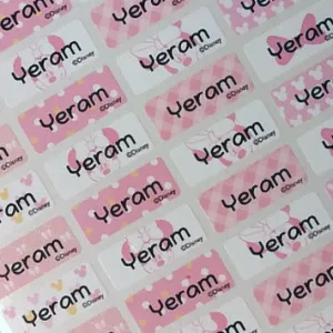 Minnie Pattern Character Small Name Labels