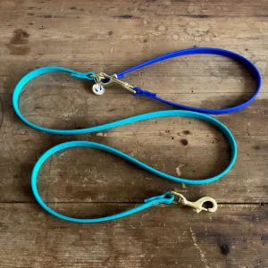 Multi-Way Waterproof Leash: Teal   Royal   Brass