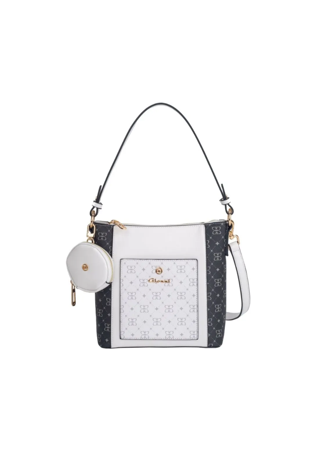 Nacre Shoulder Bag With Monogram - Whtblk