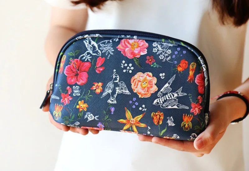 Nathalie Lete Cosmetic Pouch - My Garden Navy